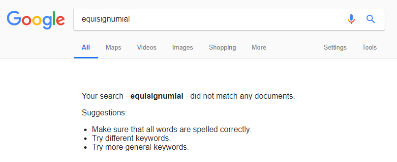 Google search results for &guot;equisignumial"